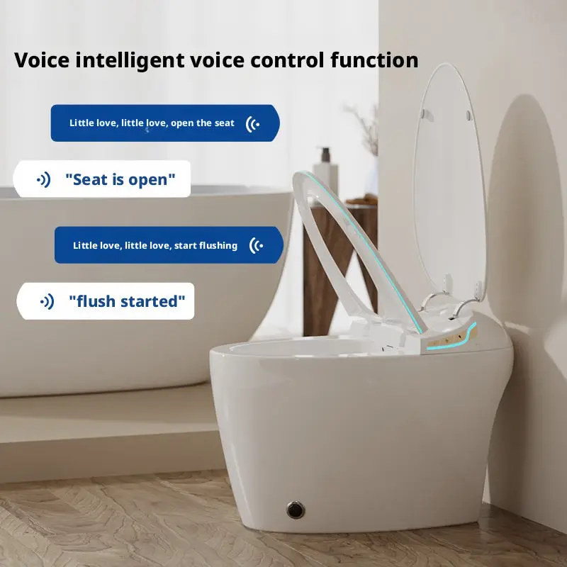 All One Fully Automatic S-Trap Remote Control Dual-Flush Round Home Use Smart Bidet Wc Sensor Toilet Heating Automatic Oem — image 7