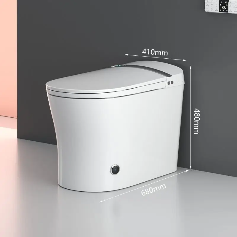 Modern Multicolor Design Elongated Floor Mounted Smart Toilet Heated Seat Dual-Flush Automatic Operation Remote Control Included — image 4