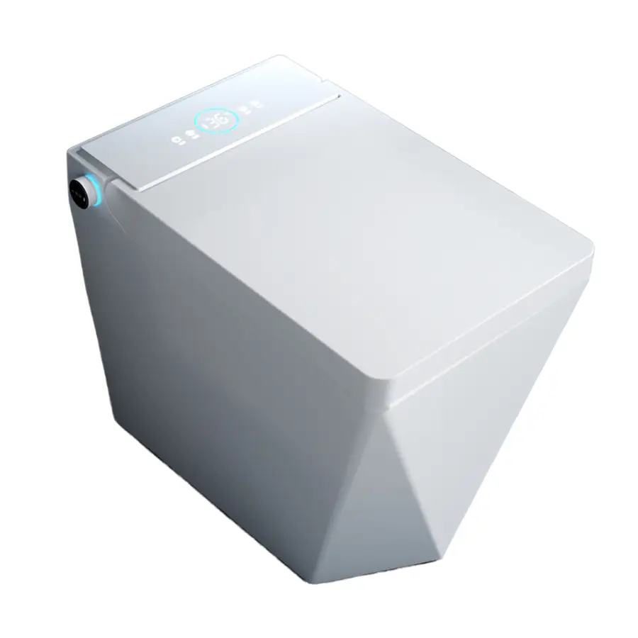 High End Floor Mounted Elongated Matte Black Automatic Flush Electric Toilet Remote Control Ceramic Intelligent Smart Toilets — image 7