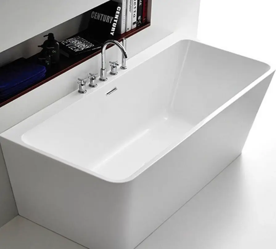 Hot Selling Natural Portable Modern Soaking Bathroom Tubs Spa Freestanding Acrylic Bathtub Hotel Customized Polish Acces — view 1