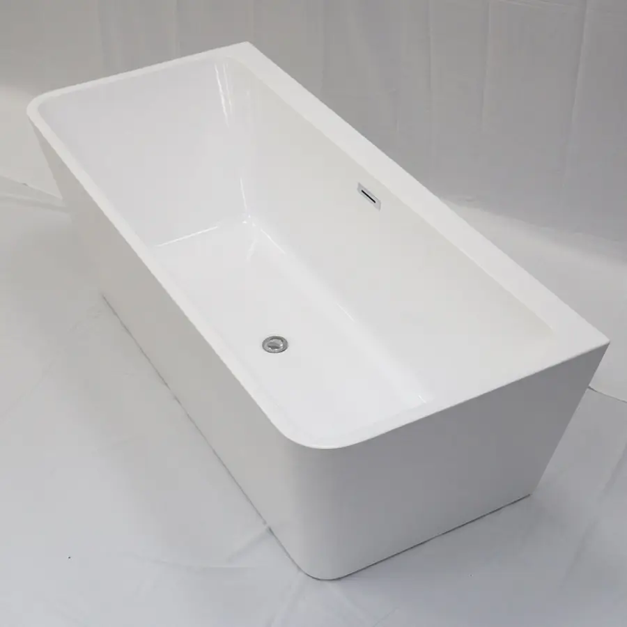 Hot Selling Natural Portable Modern Soaking Bathroom Tubs Spa Freestanding Acrylic Bathtub Hotel Customized Polish Accessory — image 6