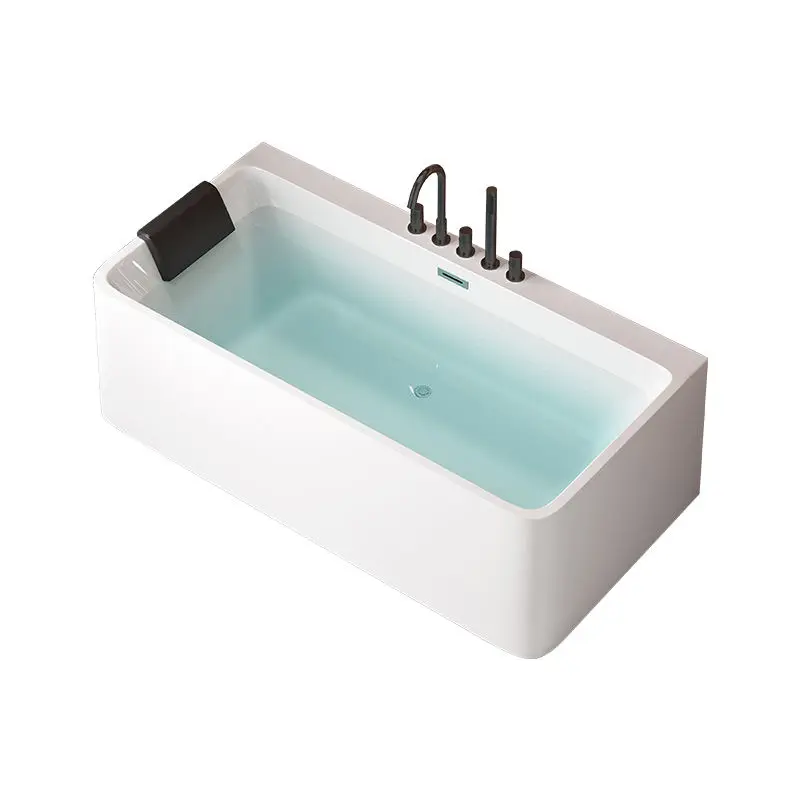 Luxury Modern Simple Soaking Acrylic Free-Standing Rectangular Adult White Double Insulation Seamless Japanese Soaking Bathroom — image 6