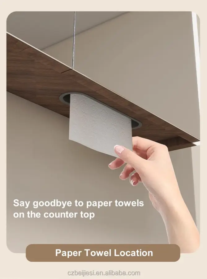 Hotel-Grade Modern Double Vanity Rectangular Rock Plate Marble Sink LED Wall Hanging Washbasin for Bathroom with Copper Drainer — image 3