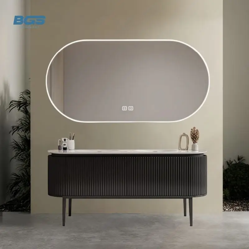 PVC White Single Basin Design Apartment/hotel/bathroom Bathroom Furniture Set — view 1