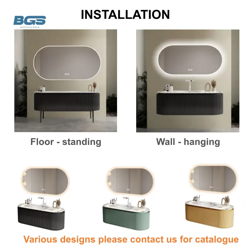 PVC White Single Basin Design Apartment/hotel/bathroom Bathroom Furniture Set — image 5