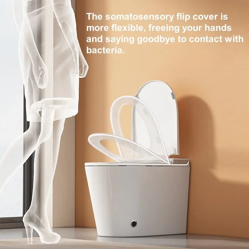 BGS Intelligent Auto Sensor Flush Open Electric Bathroom Japanese One Piece Wc Commode Toilet Bowl S-Trap Automatic Smart Toilet — image 5