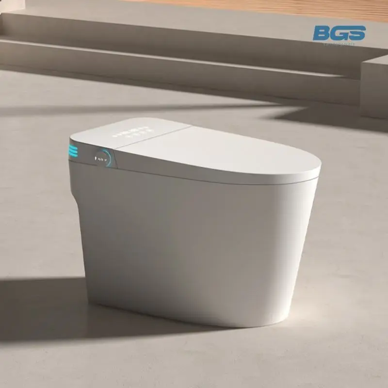 Touchless Intelligent Floor Mounted Smart Bidet Male Female Washing Functions Advanced Remote Control Elongated Bowl Toi — view 1