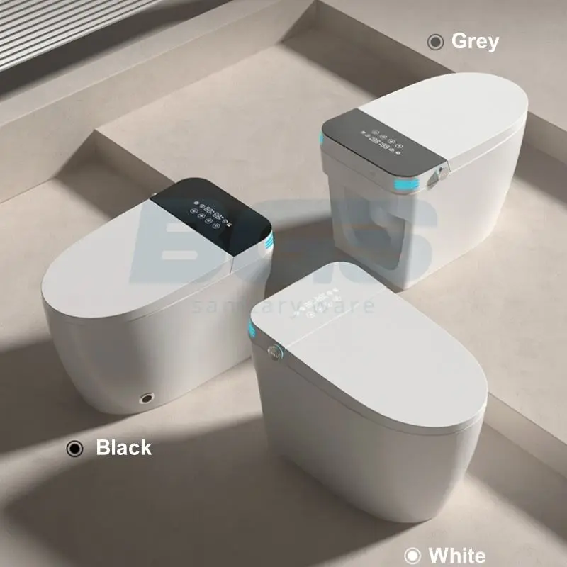 Touchless Intelligent Floor Mounted Smart Bidet Male Female Washing Functions Advanced Remote Control Elongated Bowl Toilet — image 4