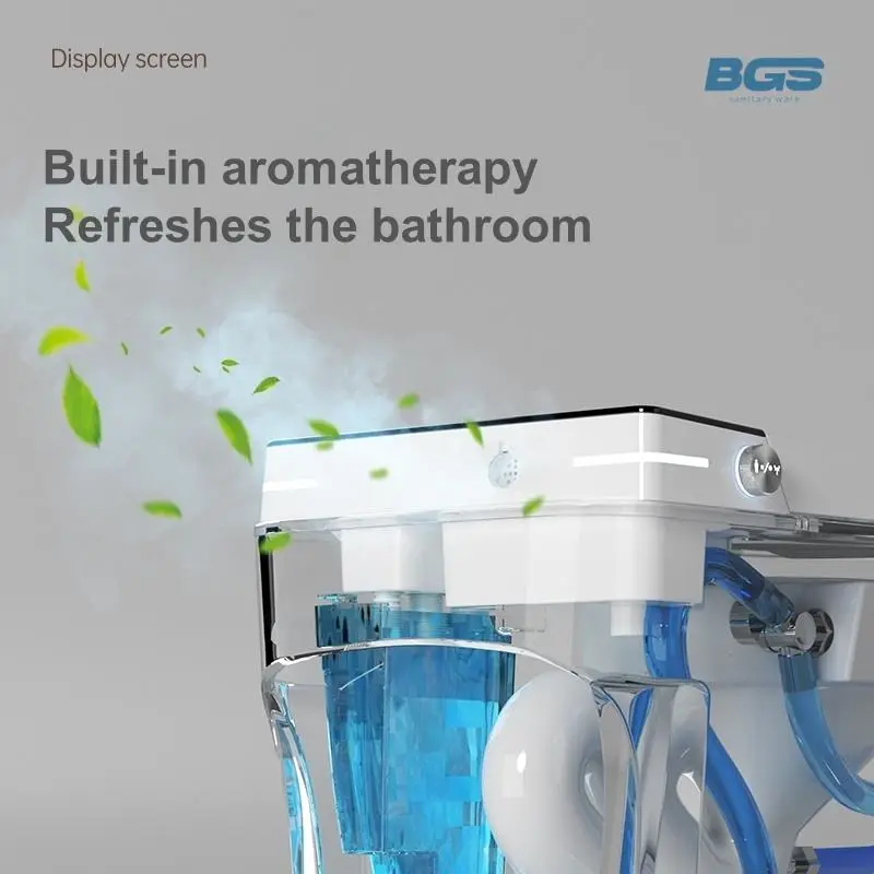 European Design Automatic Smart One-Piece Ceramic WC Toilet Auto Flush Cleaning Remote Control Electric Intelligent Bathroom — image 6