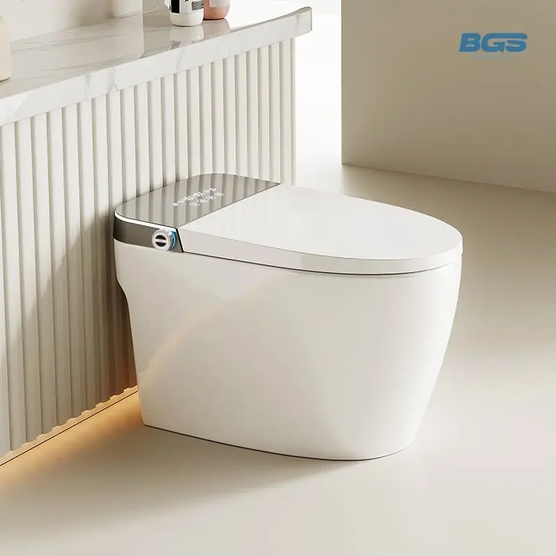 Ceramic Material Intelligent Bidet Automatic Open-Type Electronic System Hidden Tank Remote Control Integrated P-Trap To — view 1
