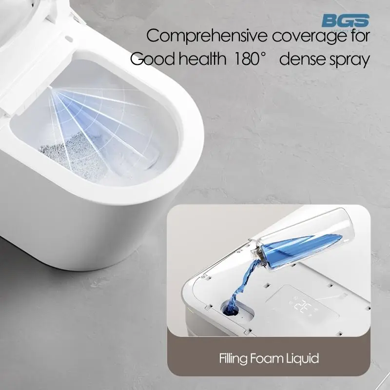 2025 Modern Sanitary Ware White Bathroom Water Closet Automatic Electric Toilet Inodoro One Piece Smart Toilet Bowl with Bidet — image 3