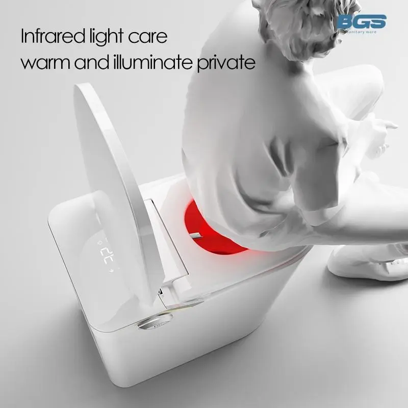 2025 Modern Sanitary Ware White Bathroom Water Closet Automatic Electric Toilet Inodoro One Piece Smart Toilet Bowl with Bidet — image 6