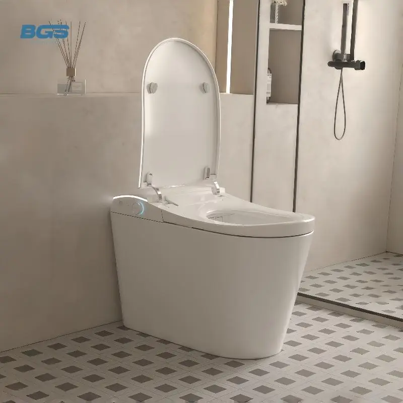 Auto Sensor Flush Electric S-Trap/P-Trap Dual-Flush One Piece Intelligent Toilet Bowl White Smart Toilet Remote Control — image 3