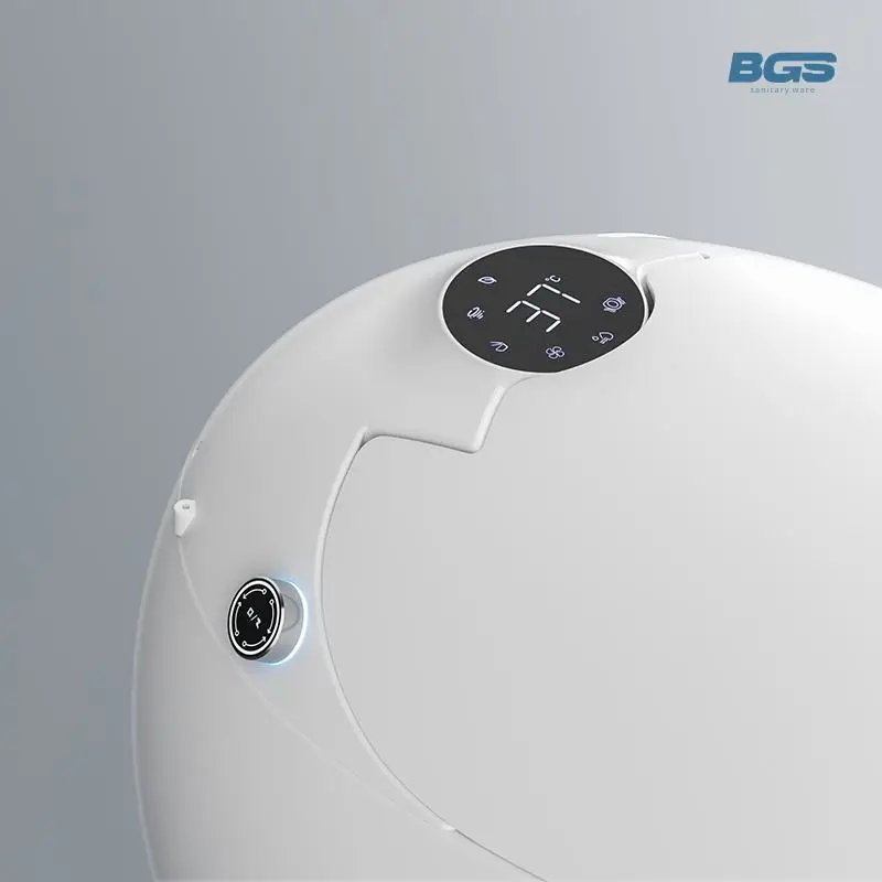 China High Quality Floor Electric Intelligent WC Water Tank Automatic Auto Cleaning One Piece Egg Shape Smart Intelligent Toilet — image 5
