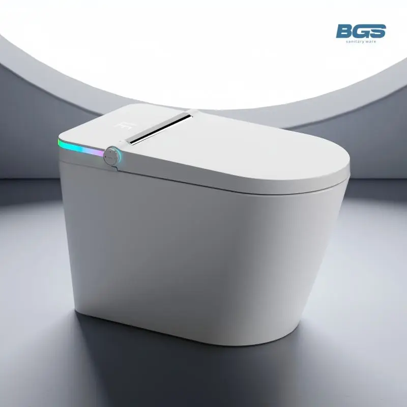 High Version Home Bathroom Sanitary Ware Tankless Colorful Atmosphere Light Sensor Electric Bidet Auto Intelligent Smart — view 1