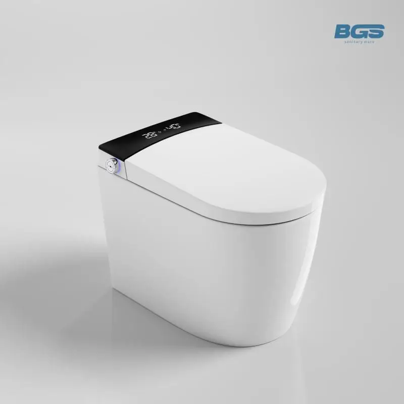 Modern Apartment Ceramic Induction Flush Electric Toilet Star Hotel Washroom Easy to Clean Integrated Dmart Flush Toilet — view 1