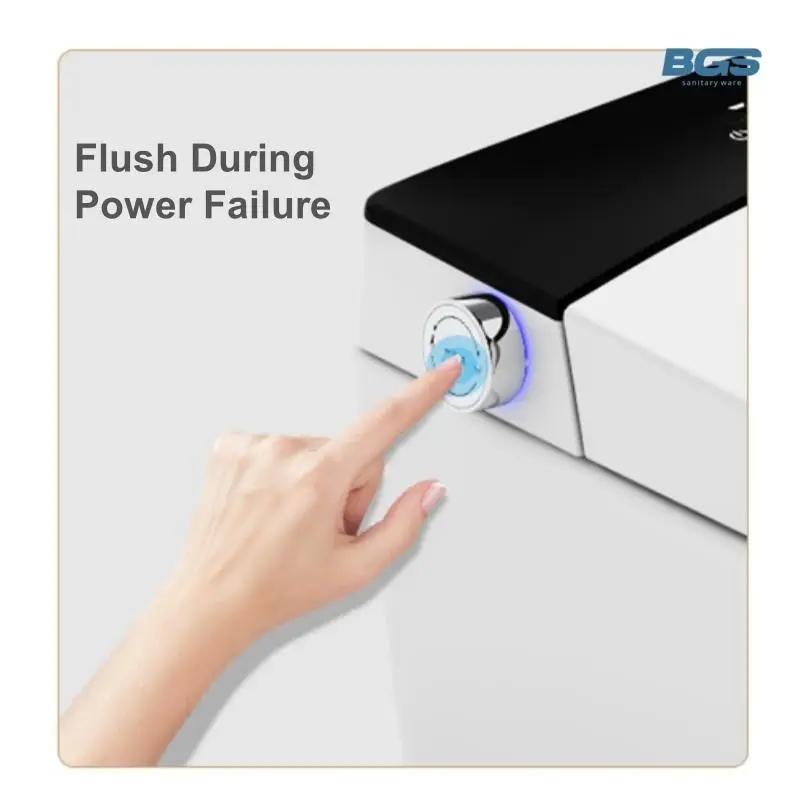 Modern Apartment Ceramic Induction Flush Electric Toilet Star Hotel Washroom Easy to Clean Integrated Dmart Flush Toilet — image 3
