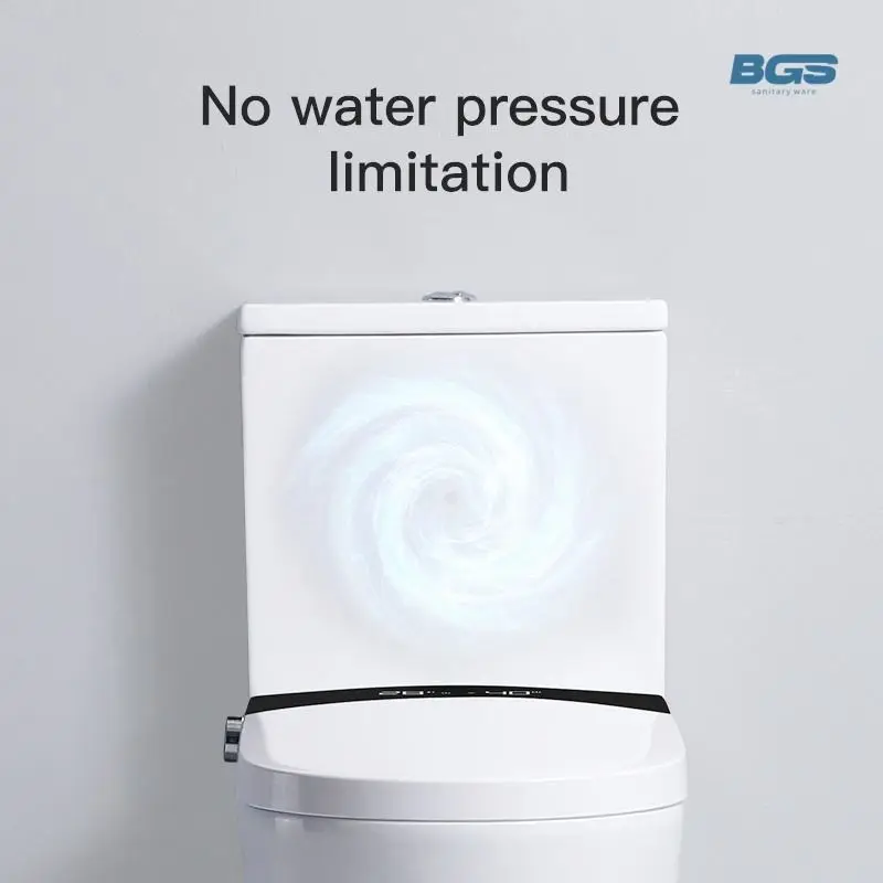 Modern Sanitary Ware Automatic Two Piece Water Tank Flush Bathroom Floor Mounted Toilet Intelligent Wc Bathroom Smart Toilet — image 7