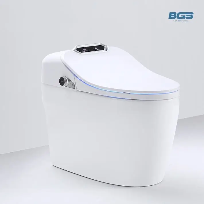 European Sanitary Ware Ceramic Night Light Toilet Bowl Heated Seat Electric Automatic Flush Intelligent WC Smart S-Trap/ — view 1
