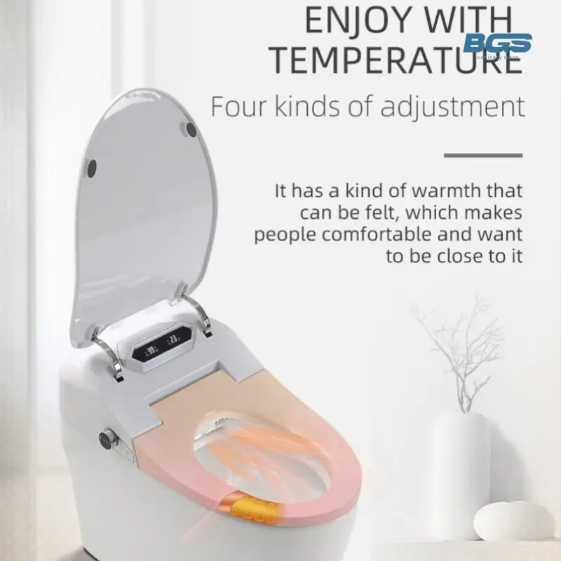 European Sanitary Ware Ceramic Night Light Toilet Bowl Heated Seat Electric Automatic Flush Intelligent WC Smart S-Trap/P-Trap — image 3