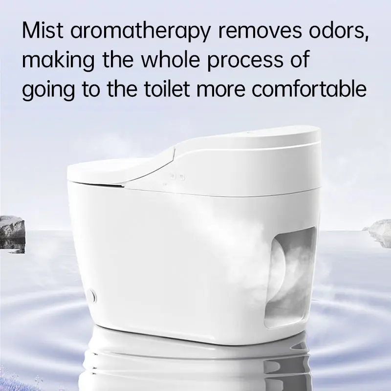 Modern High-End White Electric Smart Toilet New Design Floor Mounted S-Trap Included Automatic Flushing Dual-Flush Remote — image 3
