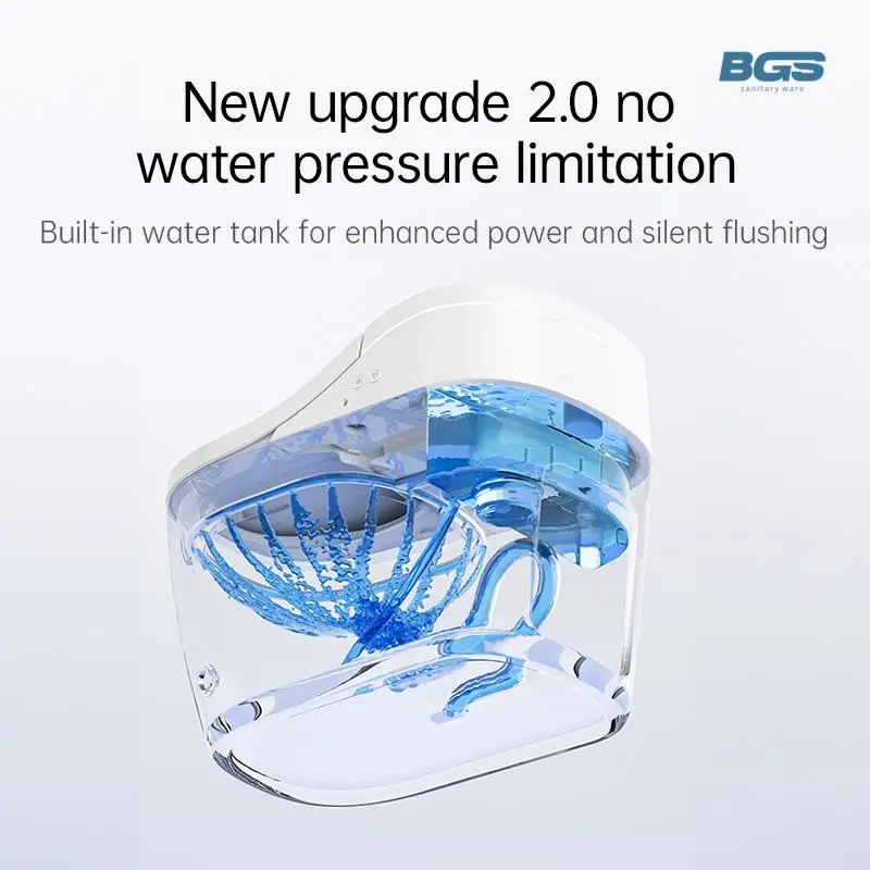Modern High-End White Electric Smart Toilet New Design Floor Mounted S-Trap Included Automatic Flushing Dual-Flush Remote — image 5