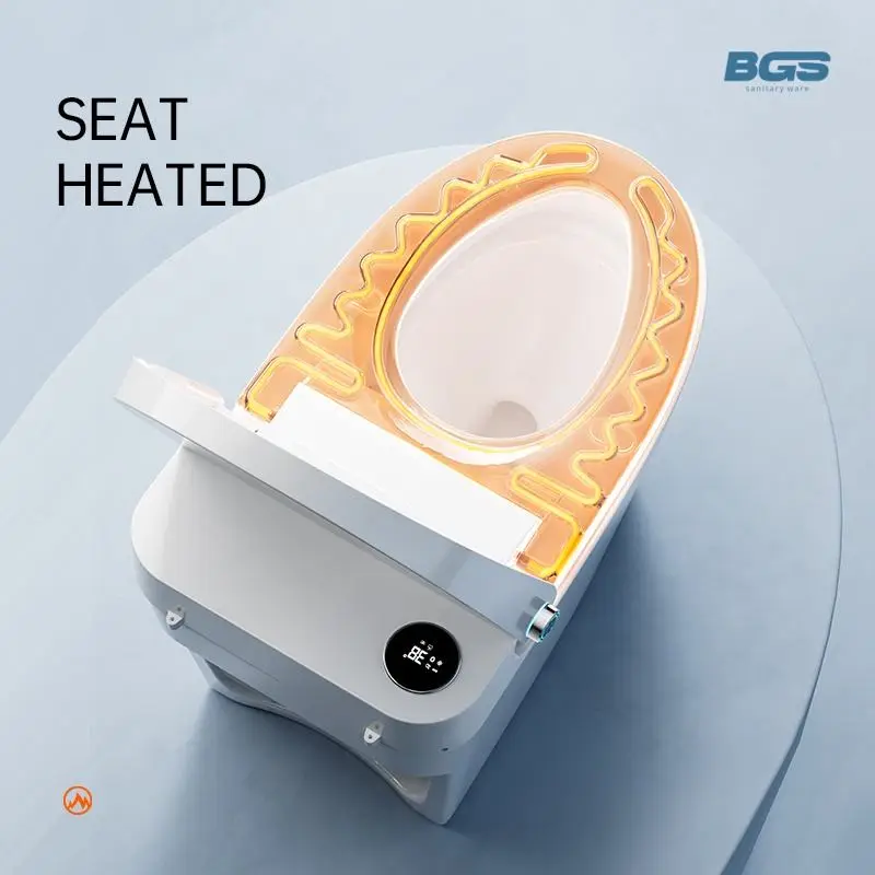 High End Automatic Flush Sanitary Ware Automatic Bathroom Water Closet Wc Intelligent Smart Toilet for Home — view 4