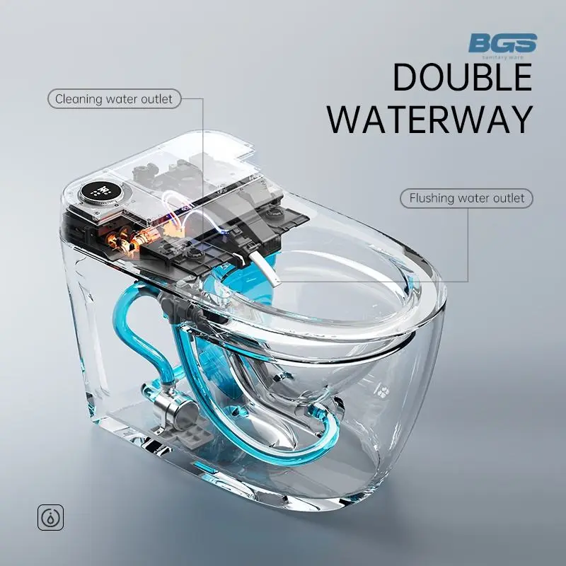 High End Automatic Flush Sanitary Ware Automatic Bathroom Water Closet Wc Intelligent Smart Toilet for Home — view 5