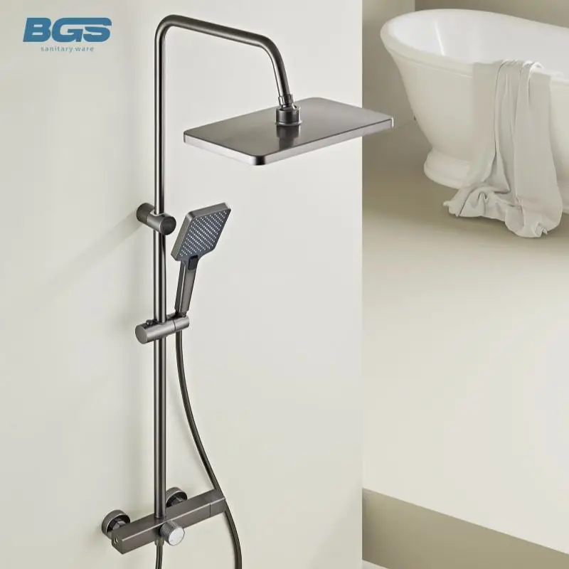 Bath Faucet Bathroom Shower Set with Massage Function Hotel Quality Brushed Finish Wall Mount Modern Design 2-Year Warranty — image 3