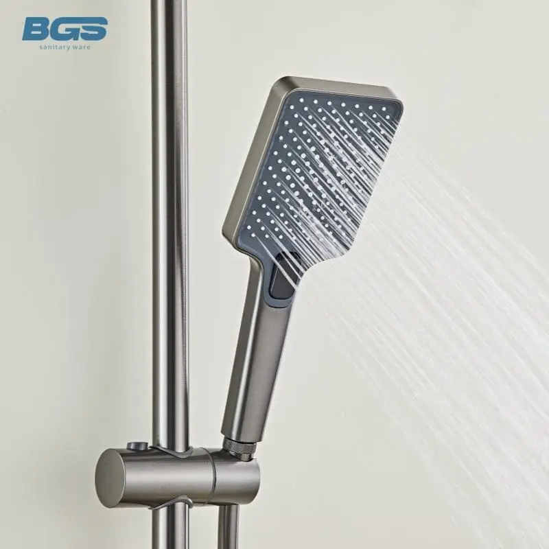 Bath Faucet Bathroom Shower Set with Massage Function Hotel Quality Brushed Finish Wall Mount Modern Design 2-Year Warranty — image 5