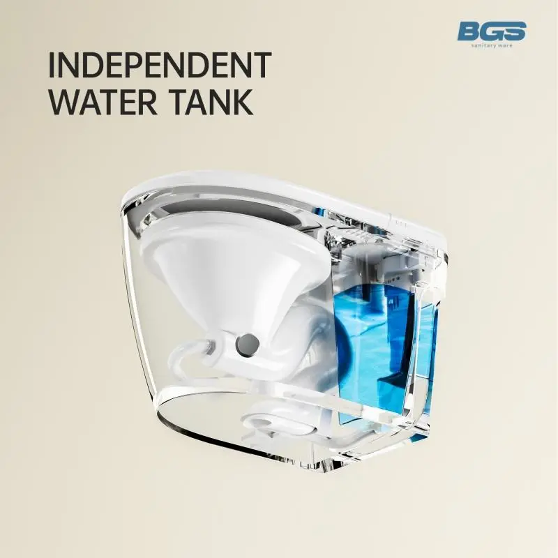 2025 Eco-friendly Guandong Core & Washroom Closet Biodegradable Slim Auto Smart Toilet with S-Trap Drainage Hand Paper Seats — image 3