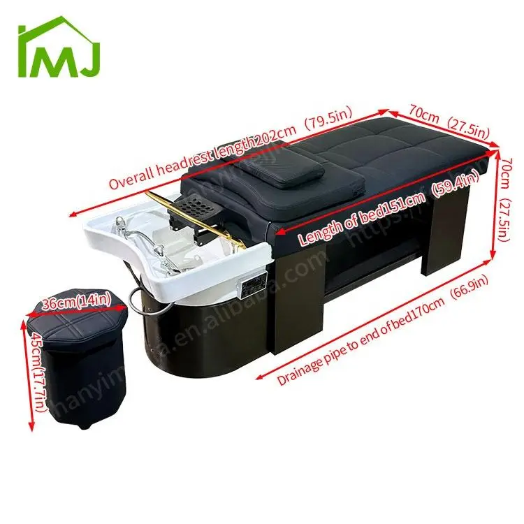 Factory Custom Beauty Salon Hair Washing Thai Massage Bed Head Spa Shampoo Unit Beds — image 7