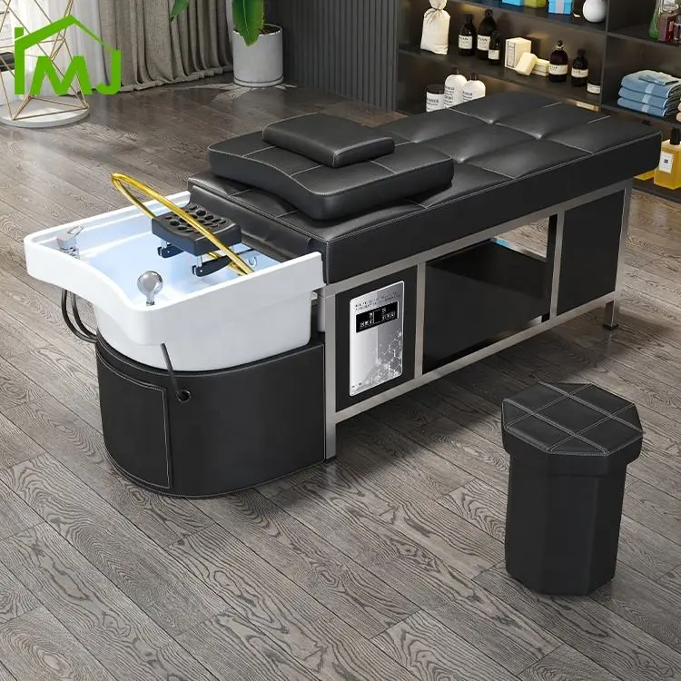 Custom Salon Massage Table Water Circulation Shower Shampoo Spa Bed — view 1