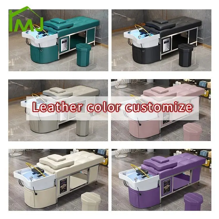 Custom Salon Massage Table Water Circulation Shower Shampoo Spa Bed — image 6
