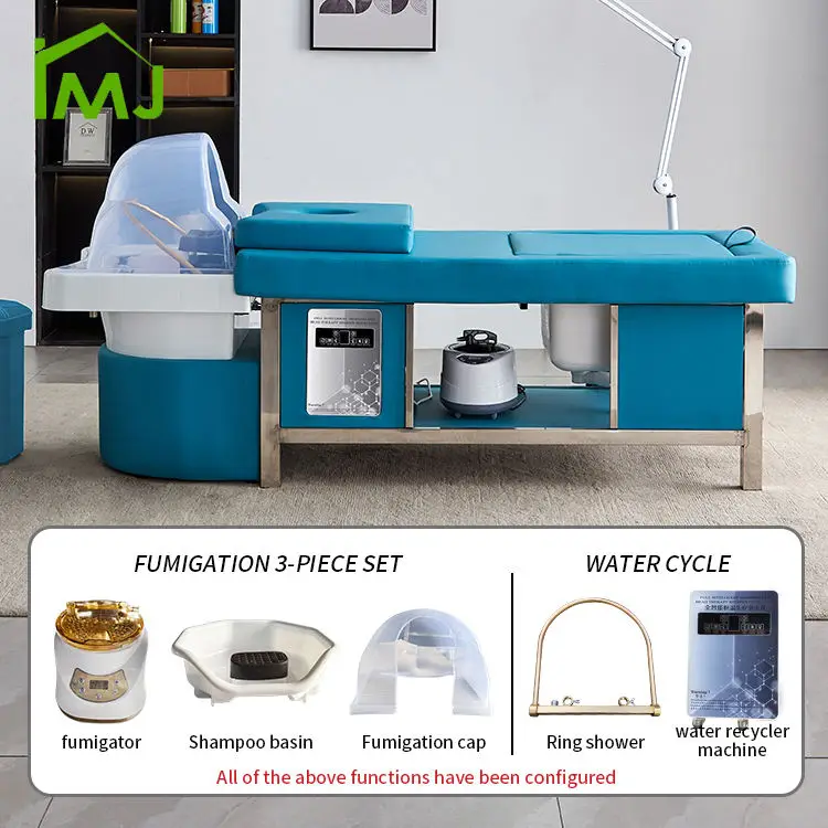 Multifunction Salon Hairdressing Hair Washing Massage Table Pedicure Shampoo Bed — image 5