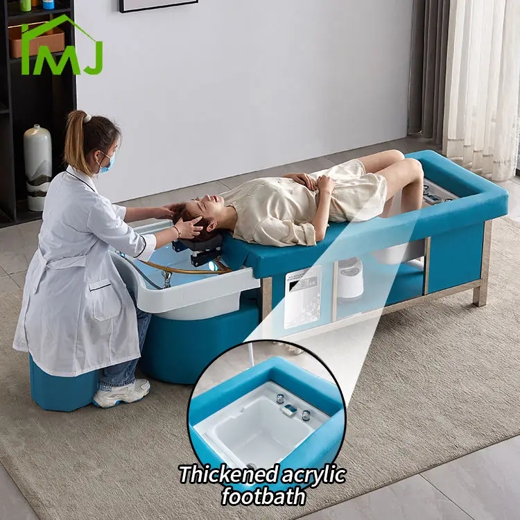 Multifunction Salon Hairdressing Hair Washing Massage Table Pedicure Shampoo Bed — image 7