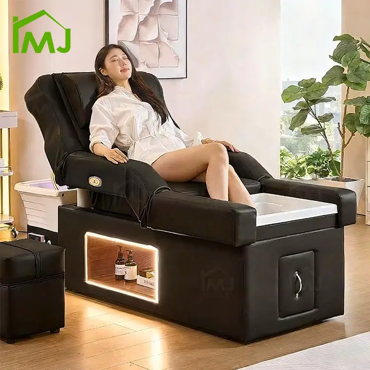 Massage Table Electric Water Therapy Shampoo Pedicure Chair Salon Bowl Sink Japanese Head Spa Beds — view 1
