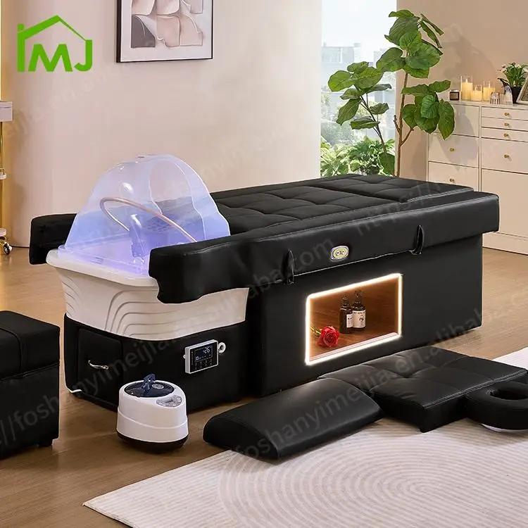Massage Table Electric Water Therapy Shampoo Pedicure Chair Salon Bowl Sink Japanese Head Spa Beds — view 2