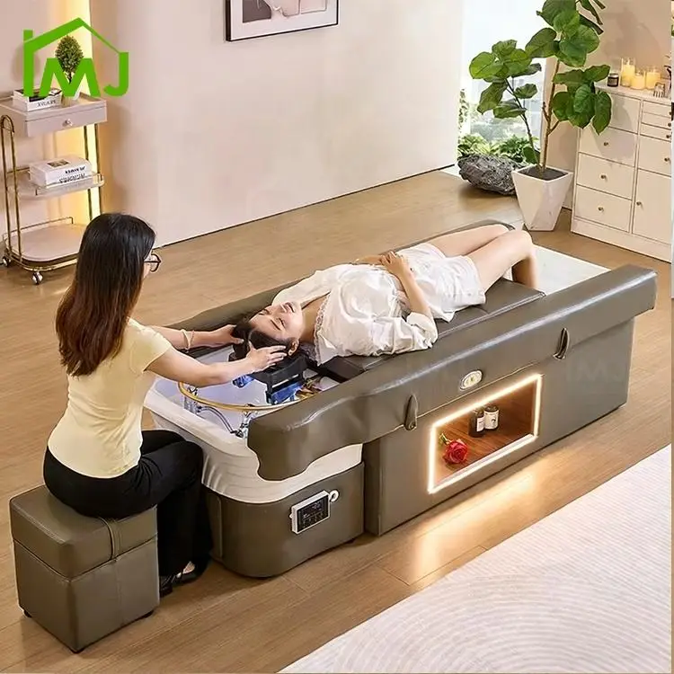 Salon Hair Wash Shampoo Chair Massage Table Pedicure Cama De Spa Para La Cabeza Head Spa Bed — view 1