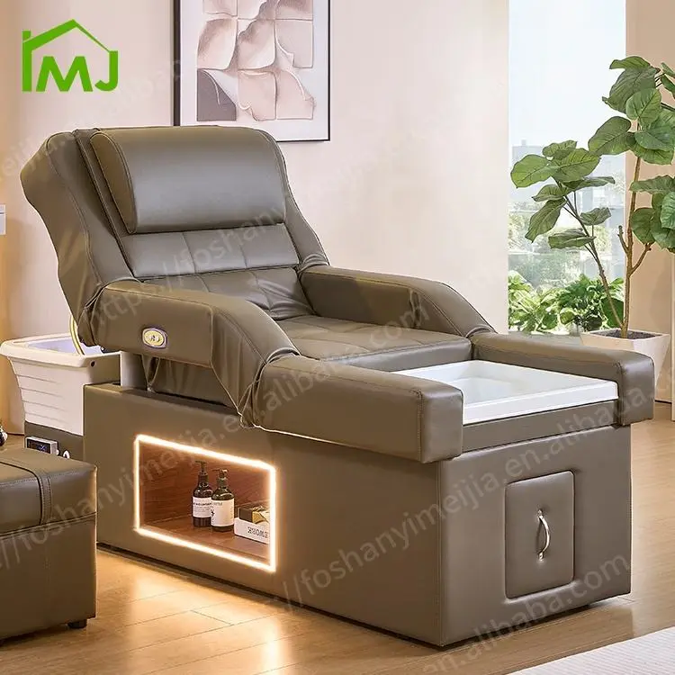Salon Hair Wash Shampoo Chair Massage Table Pedicure Cama De Spa Para La Cabeza Head Spa Bed — view 2