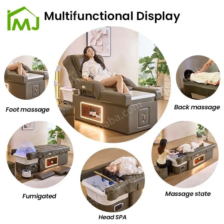 Salon Hair Wash Shampoo Chair Massage Table Pedicure Cama De Spa Para La Cabeza Head Spa Bed — view 3
