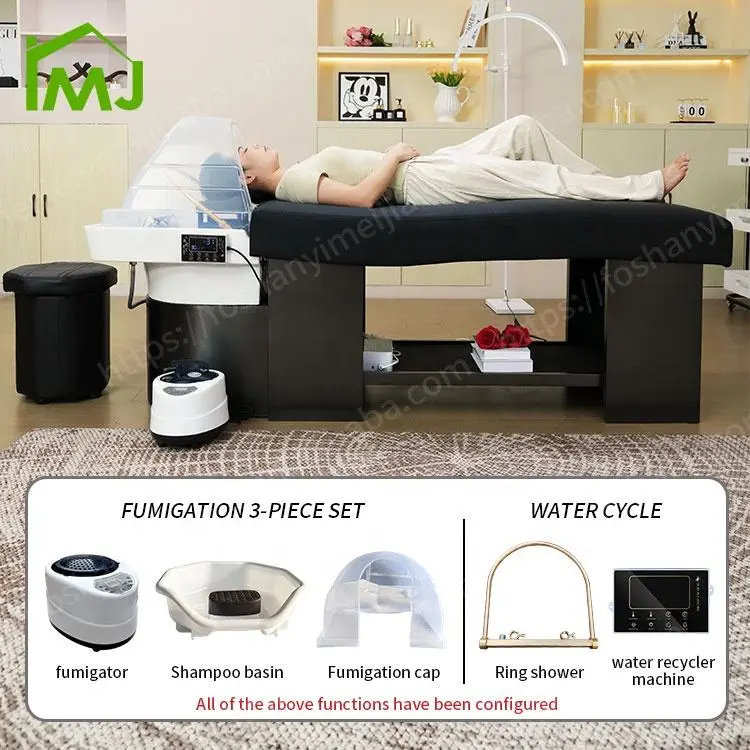 Salon Hair Wash Massage Table Camas Para Spa Thai Treatment Shampoo Korean Head Spa Bed — image 5