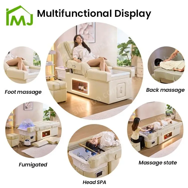 Salon Sink Thai Massage Shampoo Pedicure Chair Head Spa Massage Bed with Hair Wash — view 4