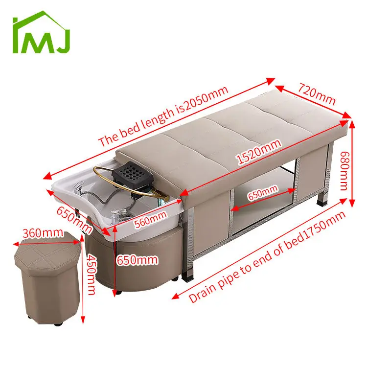 Salon Sink Thai Massage Shampoo Massage Bed for Hair Washing Japanese Head Spa Bed — image 6
