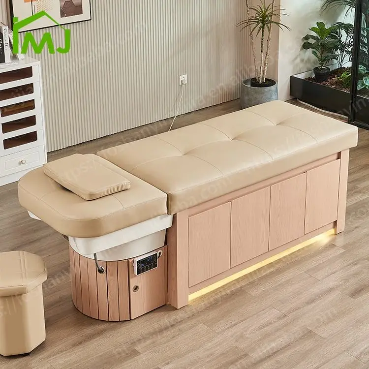 Hair WashChair Shampoo Salon Wooden Thai Massage Table Salon Japanese Head Spa Bed — view 3