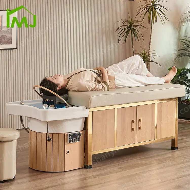 Thai Massage Table Shampoo Bed Hair Salon Cama De Spa Para La Cabeza Japanese Head Spa Bed — view 1