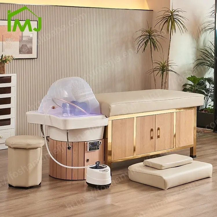Thai Massage Table Shampoo Bed Hair Salon Cama De Spa Para La Cabeza Japanese Head Spa Bed — image 3