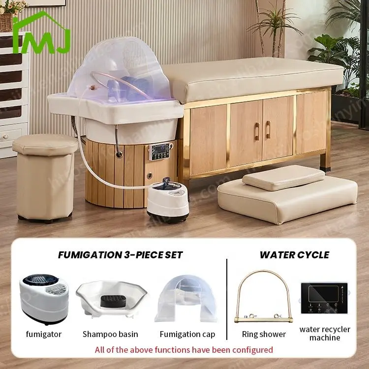 Thai Massage Table Shampoo Bed Hair Salon Cama De Spa Para La Cabeza Japanese Head Spa Bed — image 6