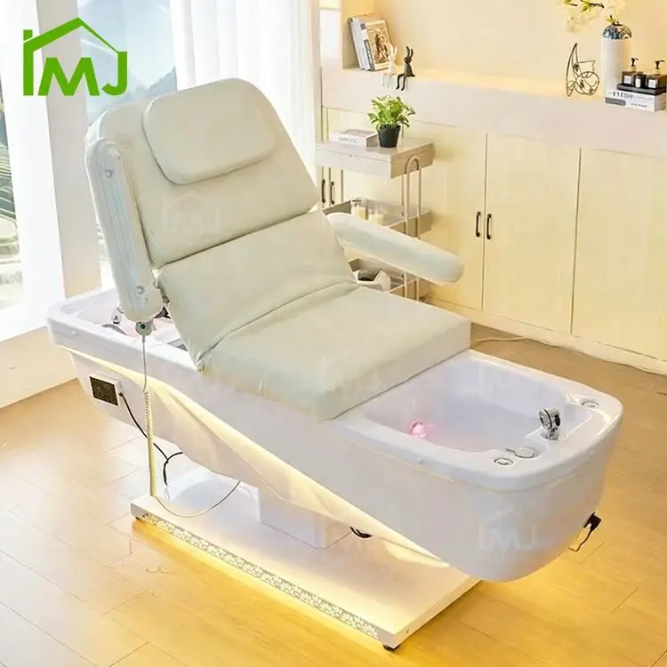 Salon Furniture Pedicure Chair Facial Treatment Luxury Lash Bed Korean Foot Plumbed Head Spa Bed — view 1