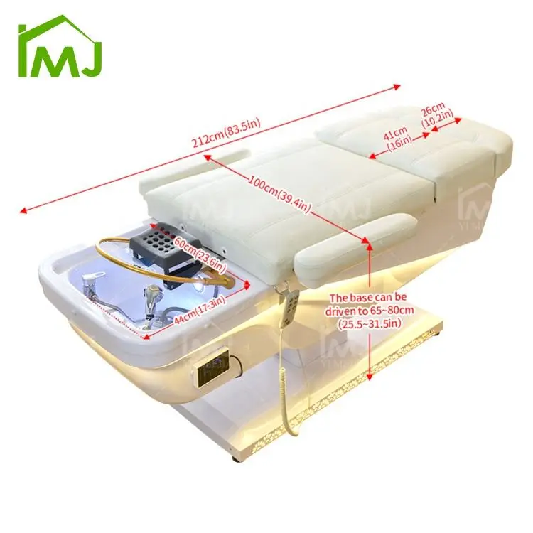 Salon Furniture Pedicure Chair Facial Treatment Luxury Lash Bed Korean Foot Plumbed Head Spa Bed — image 5